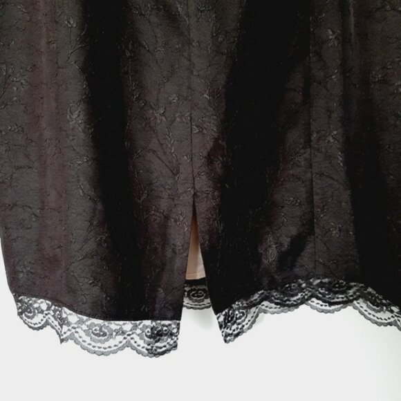 LONDON TIMES - New - Elegant Black Lace Evening Dress Spaghetti Straps Sz 24 - Picture 10 of 10